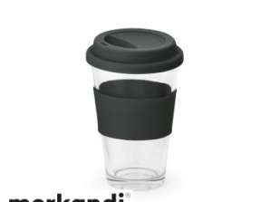 BARTY Reisebecher aus Glas 330ml – Eleganz in Schwarz