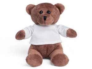 Cuddly Soft BEAR Teddy Bear Plush Toy with T Shirt White Stuffed Toy Cuddly Toy