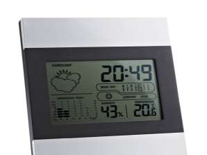 DENE Aluminium Tischstation mit LCD  Satinsilber Finish