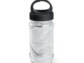 ARTX PLUS športna brisača ultralahka poliamidna poliestrska brisača s steklenico svetlo bela