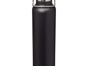 Thor 650ml vario vakuumu izoliuotas sportinis butelis - tvirtas juodo vandens butelis