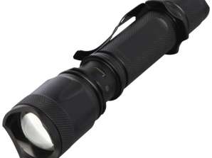 Mears 5W Rechargeable Tactical Flashlight in Black – Powerful & Robust