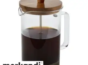 Ivorie 600 ml Kávovar průhledný s dřevěnými akcenty