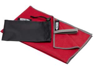 Pieter ultralight GRS towel 30 × 50 cm red: Ideal for on the go Quick drying and compact