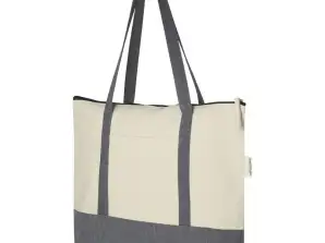 Открийте рециклираната чанта Repose 320 g/m² с цип 10L – естествено сиво