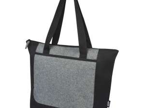 Открийте рециклираната чанта с цип Reclaim GRS 15L – Черен хедър сив