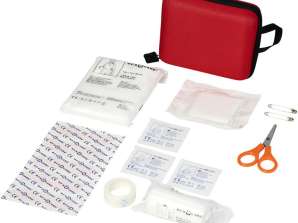 Kit de premiers secours Healer 16 pièces en rouge et blanc - complet et compact