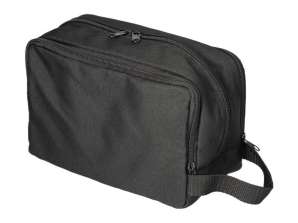 Travel toiletry bag in black Functional & Robust 100 characters