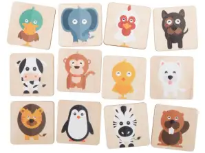 Immermor Memory Game Animals Nature: Educational game for children to promote cognitive skills