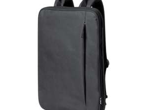 Expandable RPET Backpack – Versatile and Black