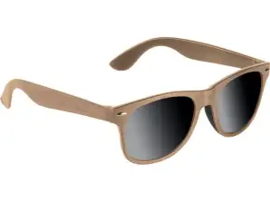 Attraktive Woodlook solbriller i beige – beskyttelse og trendbevisst