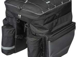 Sac de vélo Plymouth noir Sac porte-bagages multifonctionnel étanche