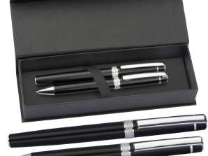 Металлический письменный набор Karlovac Black Элегантный и качественный набор ручек