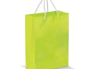 Sac en papier laminé Grand vert clair Sac fourre-tout robuste et élégant