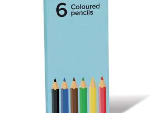 Natural-coloured pencils in a cardboard box Neon assortment Vibrant colours for creative works of art