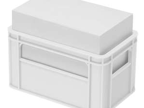 Beverage crate note box in white with white paper – Original office accessories