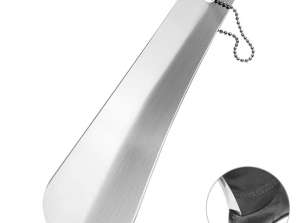 Short stainless steel shoehorn in silver – robust & stylish