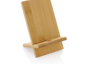 Sustainable Bamboo Phone Stand in Kraft Cardboard Brown Eco-Friendly and Stylish