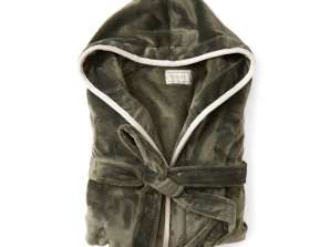 VINGA Louis Роскошный плюшевый халат GRS rPET размер L/XL зеленый: мягкий экологичный халат для максимального