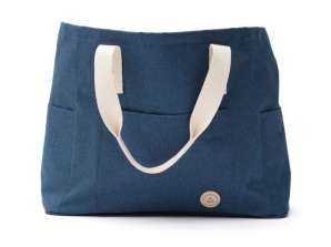 VINGA Sortino beach bag in blue Stylish & practical for the summer