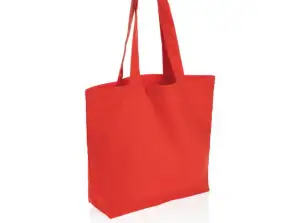 Impact Aware™ rCanvas Shopper 240g/m² avec poche – Rouge succulent