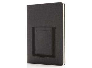 Deluxe A5 Diary with Integrated Phone Pocket Elegant Black