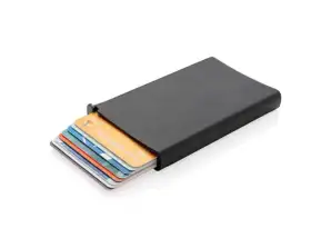 Black RFID Protection Card Case Made of Aluminum Safe & Stylish