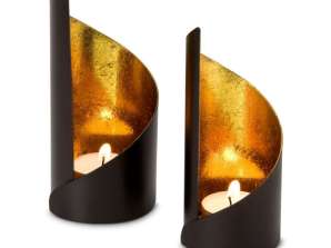 ROMINOX Waves Tealight Set – stylové lucerny z nerezové oceli ve tvaru vlny