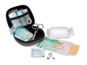 Trousse de premiers secours de 12 pièces en gris – efficace et discrète en cas d'urgence