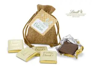 Easter thank you: gift set in a bag with festive greetings