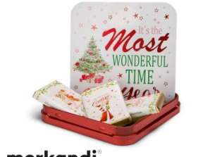 Chokoladedåse 'White Christmas' – Fine slik i festlig emballage
