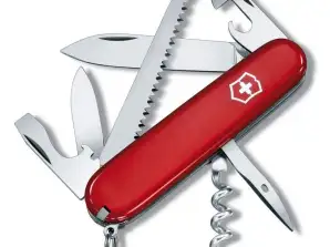 CAMPER Schweizisk lommekniv rød alsidig og kompakt til udendørs og hverdagsbrug