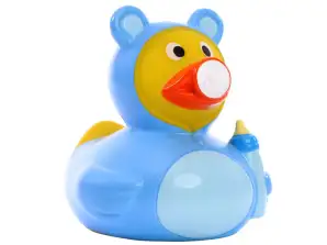 Schnabels Quietsche Ente Baby in Hellblau   Sanftes Kinderbad Spielzeug