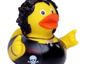 Schnabels Squeaky Duck Heavy Metal em brinquedo colorido de música rock
