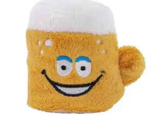 Jouet en peluche à bière MiniFeet en jaune cadeau câlin pour les amateurs de bière