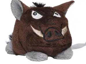 MiniFeet Wild Boar Dark Brown Plush Wild Boar Cuddly Toy for Kids