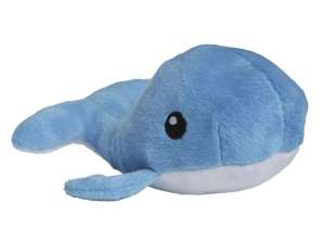 MiniFeet velryba Tom plyšový šátek ve veselé modré roztomilé hračkě pro děti