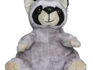 MiniFeet Raccoon Kuddel Plyšový plyšový mýval v elegantní šedé barvě Perfektní hračka pro děti