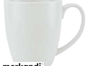 Mug en porcelaine Valencia 320 ml Blanc Mug de haute qualité Lavable au lave-vaisselle Design élégant