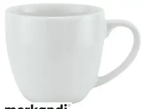 Tasse en porcelaine Denver M 300 ml Blanc Tasse de haute qualité Lavable au lave-vaisselle Design élégant