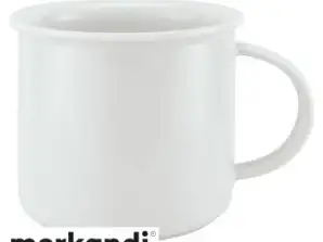 Tasse en porcelaine Wyk L 390 ml Blanc Tasse de haute qualité Lavable au lave-vaisselle Design élégant