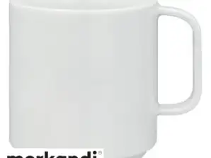 Tasse en porcelaine Hambourg 250 ml Blanc Tasse de haute qualité Lavable au lave-vaisselle Design élégant