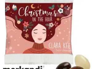 Amandes de Noël dans un emballage en papier avec du chocolat Impression de haute qualité incluse