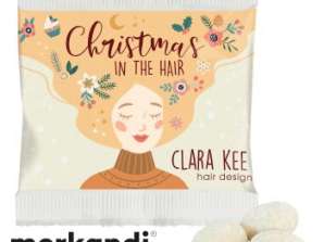 Amandes de Noël dans des sacs en papier aromatisés à la vanille Impression de haute qualité incluse