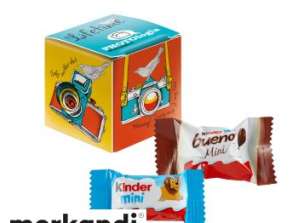 Promo cubes with Kinder Mix – sweet variety individually printed