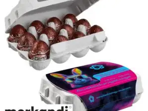 Caja de 12 Huevos de Pascua con Huevos Kinder Bueno y Estampado Personalizado – Juguetón y Delicioso