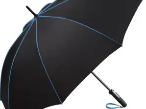 FARE Seam AC Midsize Stick Umbrella Black Blue Stylish and Reliable Weather Protection