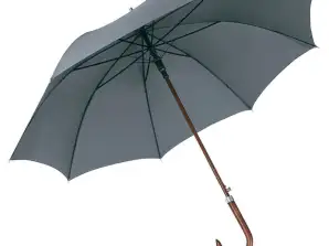 AC дървен чадър за гости Колекция FARE в сиво Стилен спътник в дъждовните дни