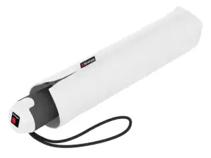 Orta boy katlanır şemsiye E.200 duomatic beyaz: zarif, otomatik, sağlam, hareket halindeyken ideal