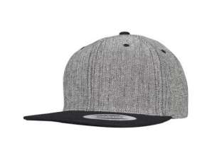 Melange Solid Snapback – Modische Snapback Kappe in Melange Optik